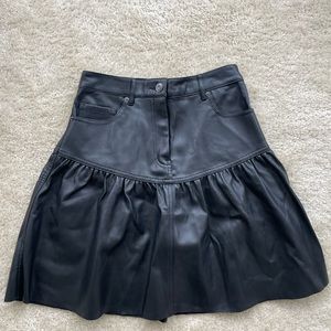 Zara Faux Leather Women Skirt